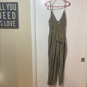 Blashe Olive Green Jumpsuit with Belt NWT large